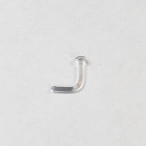18 gauge clear glass L-shaped nose retainer