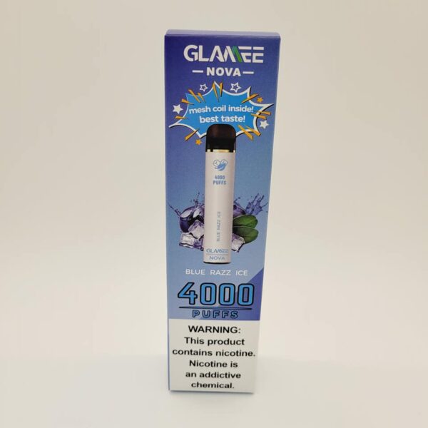 Glamee Blue Razz Ice Disposable Vape 5% Nicotine 4000 Puffs