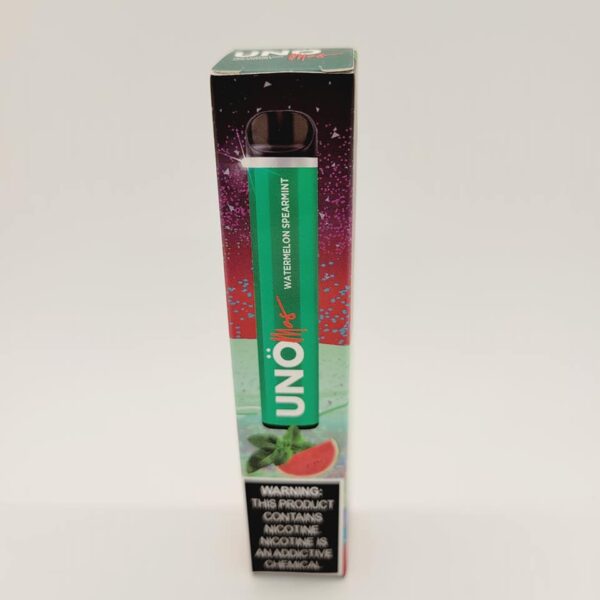 Uno Mas Watermelon Spearmint Disposable Vape 5% Nicotine 1600 Puffs
