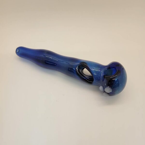 Snarf 5" Fumed Cobalt Blue Twisted Hand Pipe