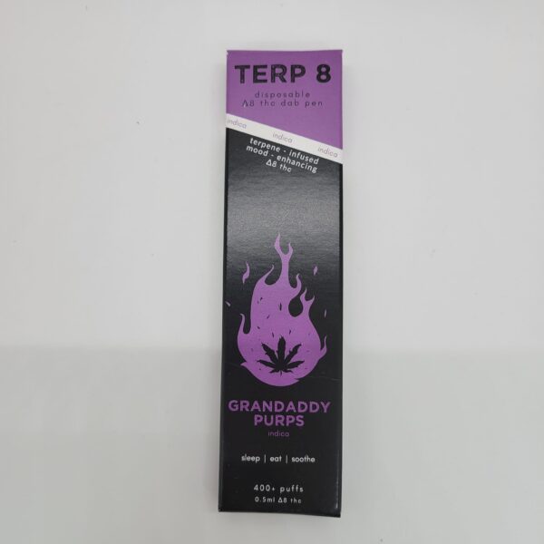 Terp8 1/2g Grandaddy Purps Delta-8 Disposable Vape