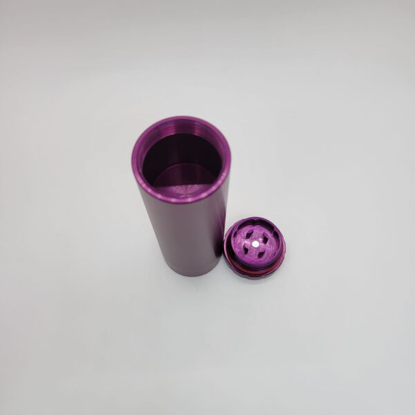 Magenta Metal Dugout Grinder Combo - Container Side