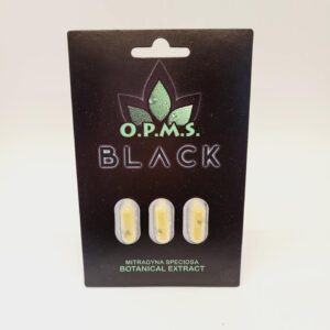 O.P.M.S. Black Kratom Extract Capsules (3 Count)