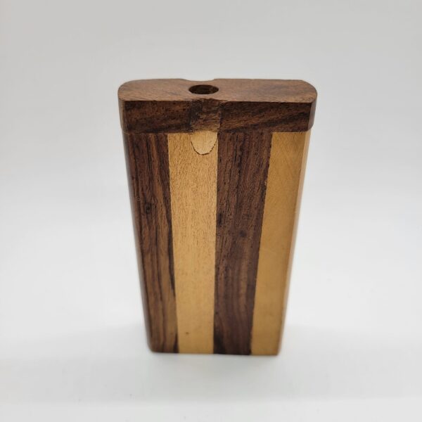 Tall Bicolor Vertical Striped Wooden Dugout