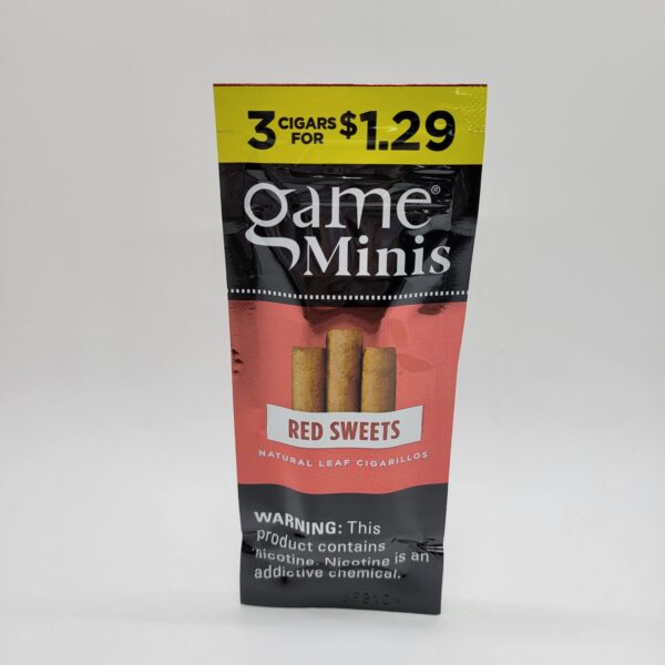 Game Minis Red Sweets Cigarillos 3 Pack