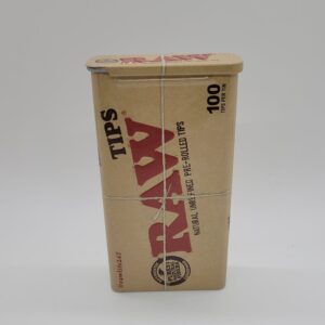 Raw Pre-Rolled Tips - 100 Pack Tin Box