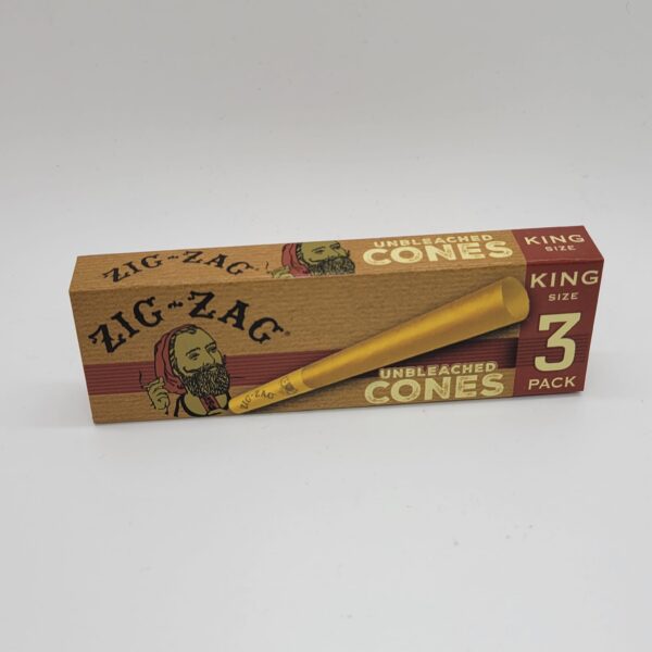 Zig-Zag King Size Unbleached Cones 3 Pack
