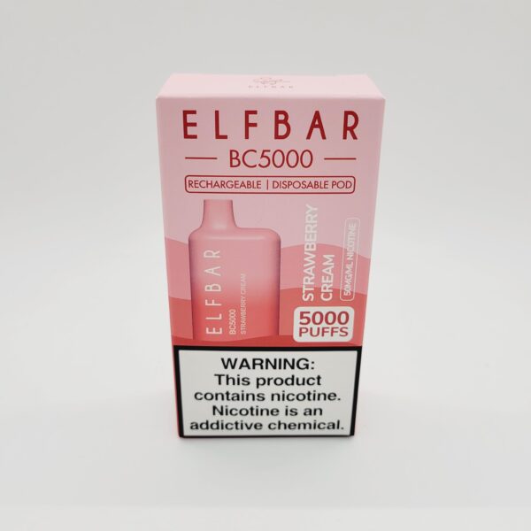 Elf Bar - Strawberry Cream 5000 Puff Disposable Vape