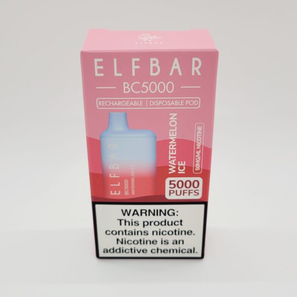 Elf Bar Watermelon Ice 5000 Puff Rechargeable Disposable Vape
