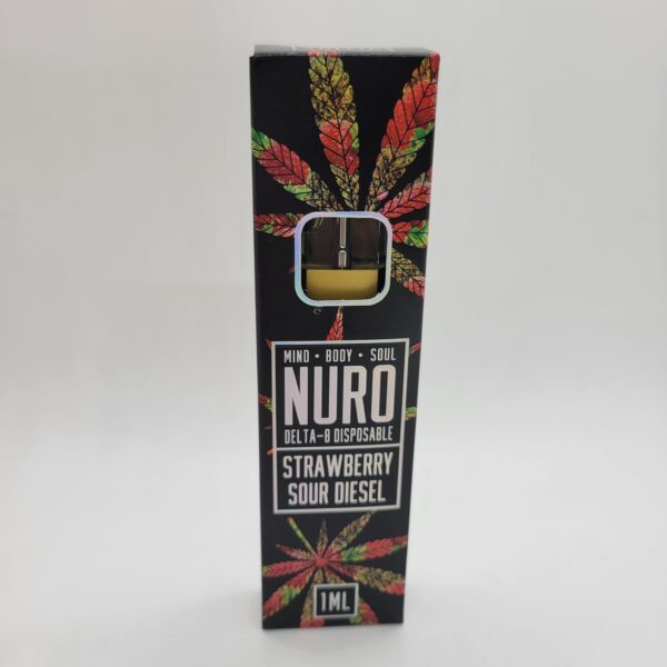 Nuro 1ml Strawberry Sour Diesel Delta-8 Disposable Vape