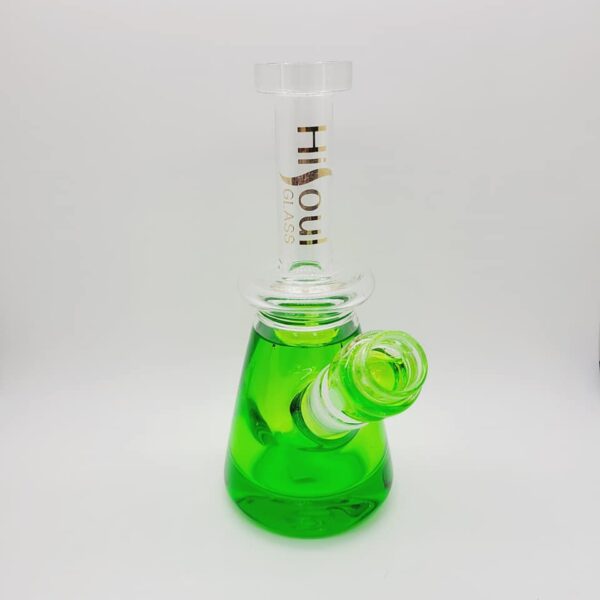 9" Green HiSoul Glass Glycerin Beaker Waterpipe