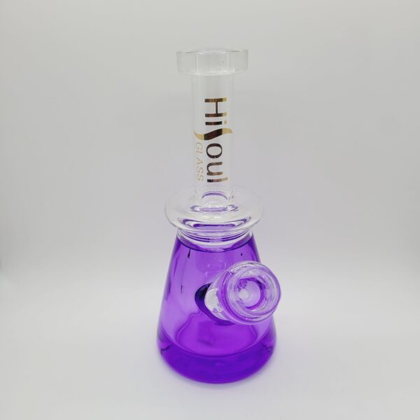 9" Purple HiSoul Glass Glycerin Beaker Waterpipe