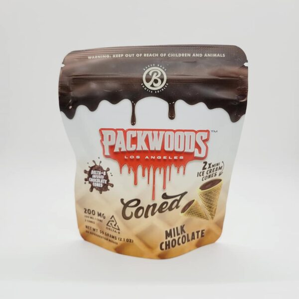 Packwoods Coned 200mg Delta-8 Cones - Milk Chocolate