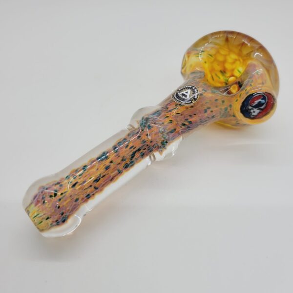 Rockin' A Glass 5" Frit & Fume Spoon Pipe with Honeycomb