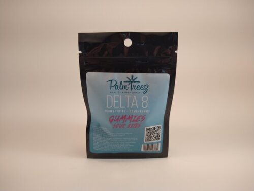 Palm Treez Sour Bites Gummies 150mg dietary supplement, 15 per pack