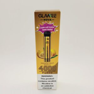 Glamee Passion Fruit Mango Disposable Vape 5% Nicotine 4000 Puffs
