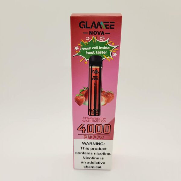 Glamee Strawberry Watermelon Disposable Vape 5% Nicotine 4000 Puffs