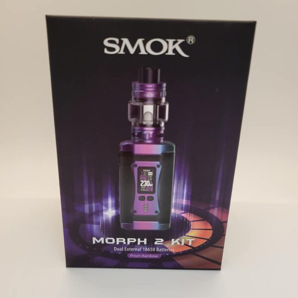 The Morph 2 is a larger vape with buttons to change the wattage and is equipped with adjustable air flow.
