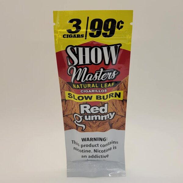 Show Masters Red Gummy Natural Leaf Cigarillos