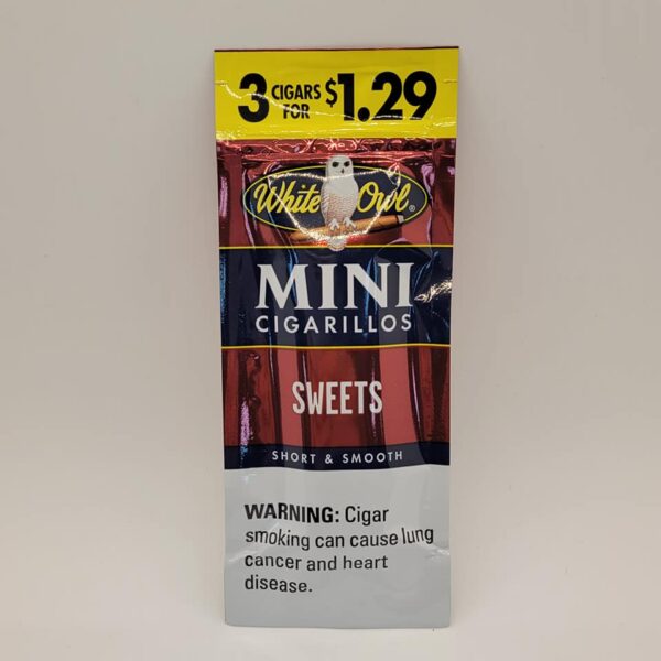 White Owl Mini Sweets Cigarillos 3 pack for $1.29