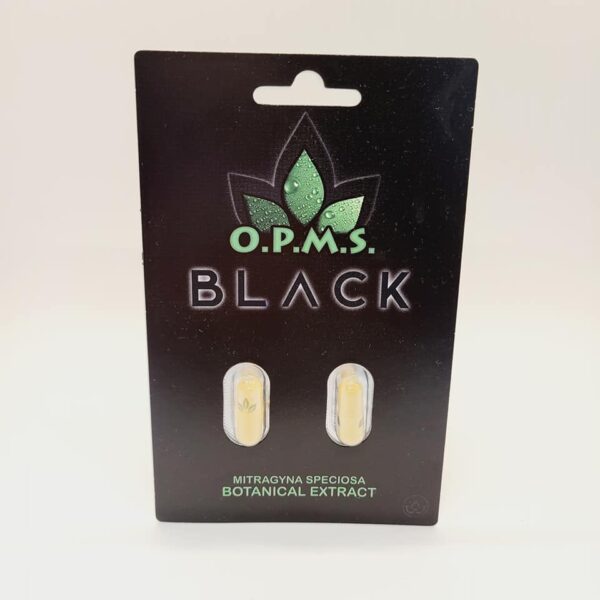 O.P.M.S. Black Kratom Extract Capsules (2 Count)