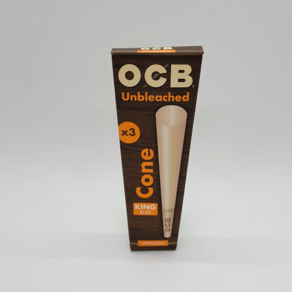 OCB Virgin Unbleached King Size Cones 3 Pack