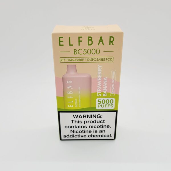 Elf Bar - Strawberry Banana 5000 Puff Disposable Vape