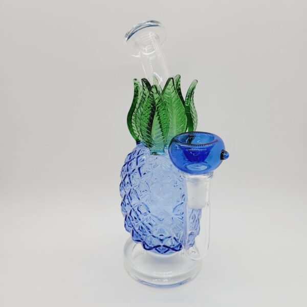 7-Inch Translucent Blue Pineapple Waterpipe