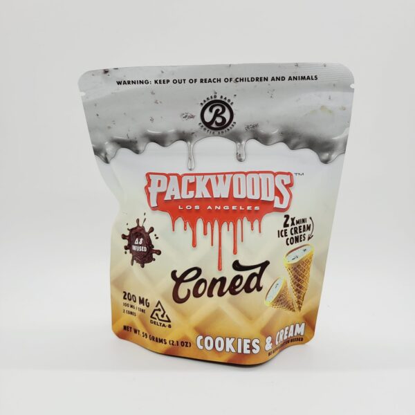 Packwoods Coned 200mg Delta-8 Cones - Cookies & Cream