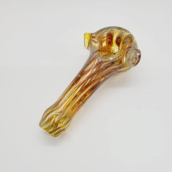 5" Fumed Spoon Pipe with Line Work
