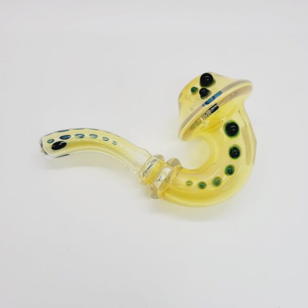 4" Gold Fumed Sherlock Pipe with Black Dots