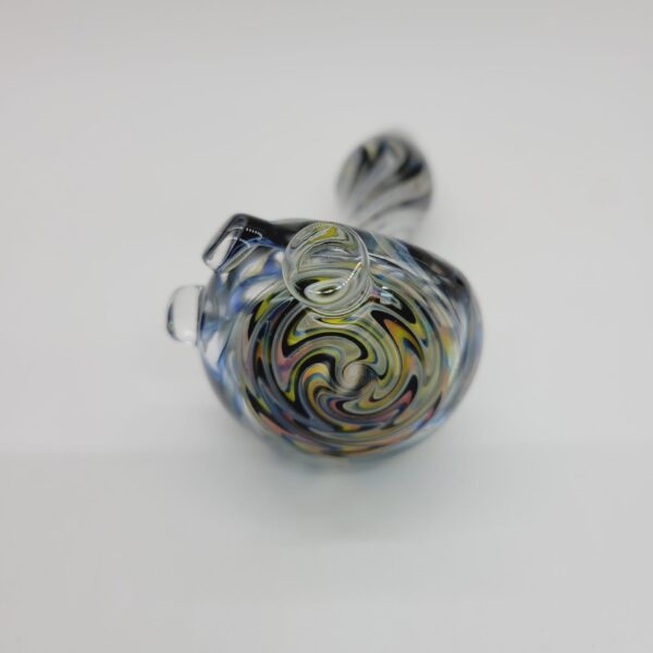 Glass Parrot 5" Spoon with Line Work and Reversal