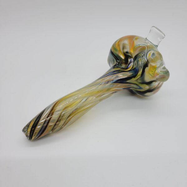 Glass Parrot 5" Spoon Pipe with Inside Out Line Work and Reversal