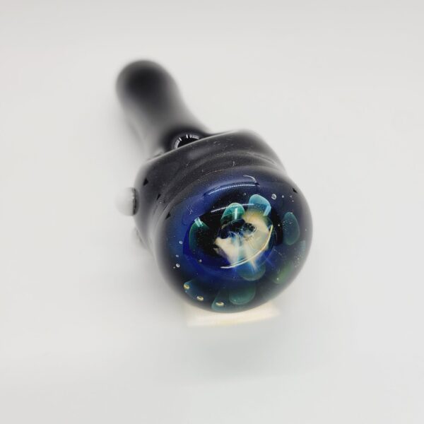 Snarf 4" Black Spoon Pipe with Fumed Implosion
