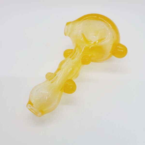 4" Yellow Spoon Pipe with Yellow Dots