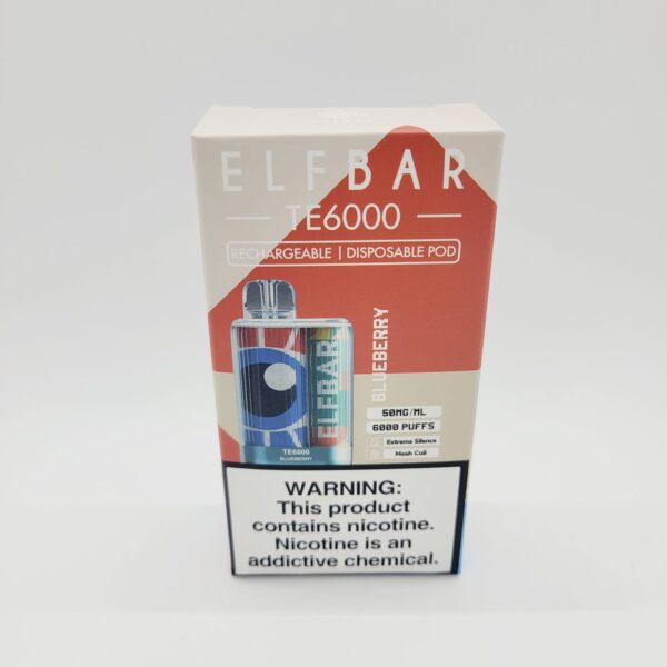 Elf Bar TE6000 Blueberry Rechargeable Disposable Vape