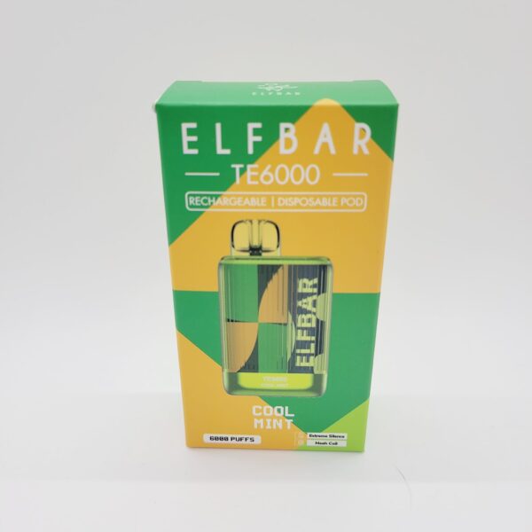 Elf Bar TE6000 Cool Mint Rechargeable Disposable Vape