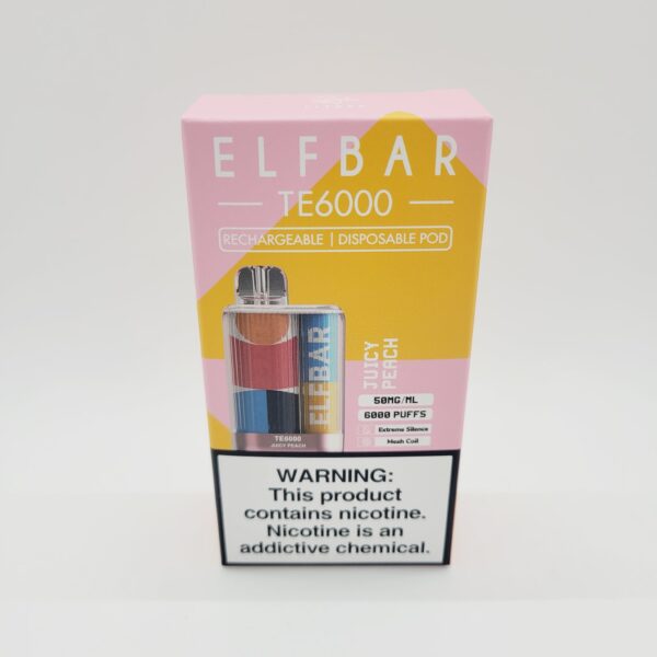 Elf Bar TE6000 Juicy Peach Rechargeable Disposable Vape