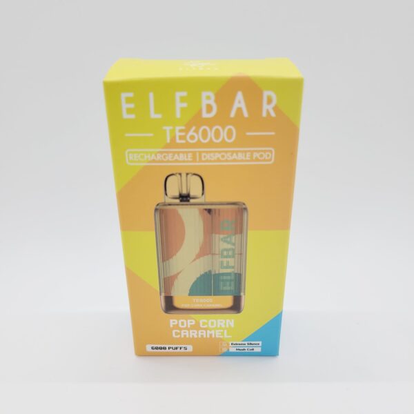 Elf Bar TE6000 Pop Corn Caramel Rechargeable Disposable Vape