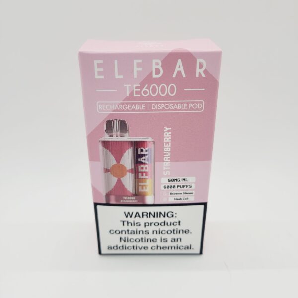 Elf Bar TE6000 Strawberry Rechargeable Disposable Vape