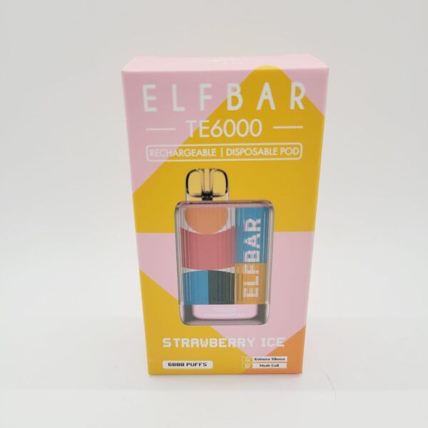 Elf Bar TE6000 Strawberry Ice Rechargeable Disposable Vape