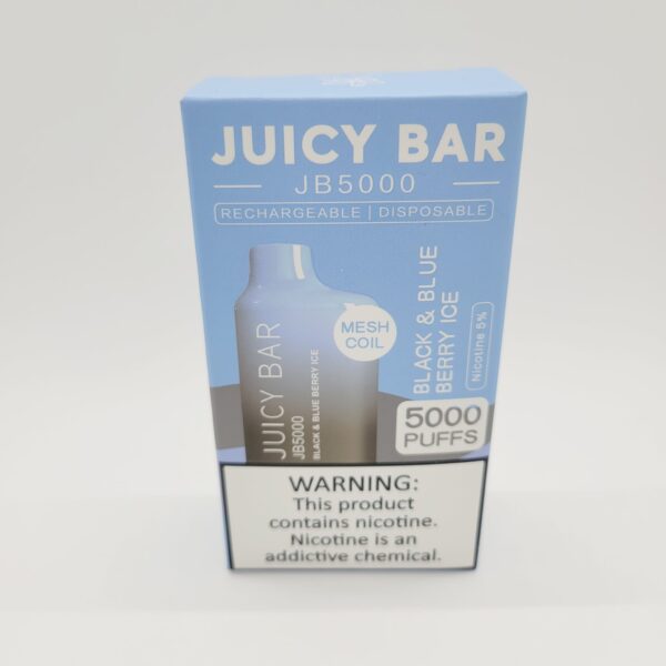 Juicy Bar JB5000 Black & Blue Berry Ice Rechargeable Disposable Vape