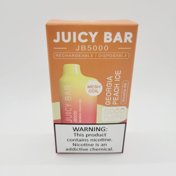 Juicy Bar JB5000 Georgia Peach Ice Rechargeable Disposable Vape