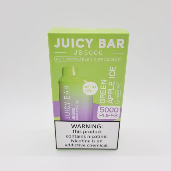 Juicy Bar JB5000 Green Apple Ice Rechargeable Disposable Vape
