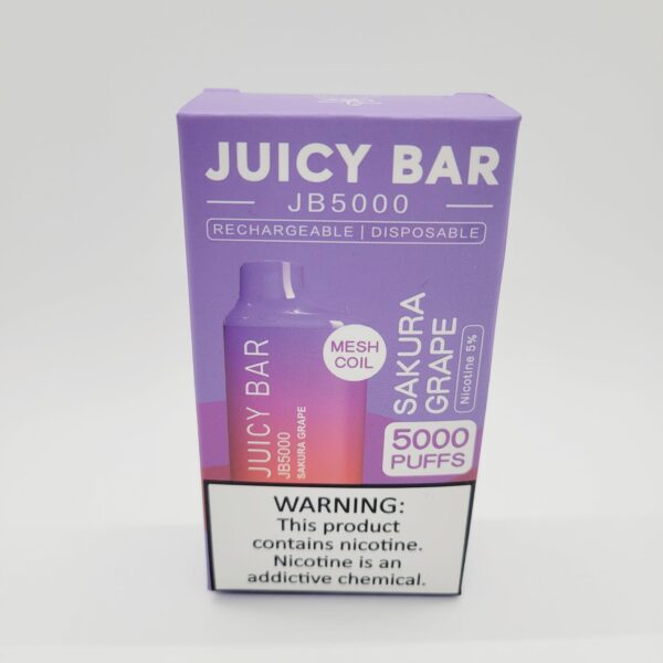 Juicy Bar JB5000 Sakura Grape Rechargeable Disposable Vape
