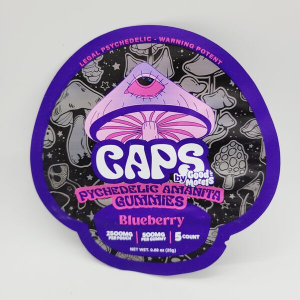 Caps by Good Morels Psychedelic Amanita Mushroom Gummies - Blueberry