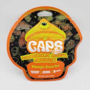 Caps by Good Morels Psychedelic Amanita Mushroom Gummies - Mango Sunrise