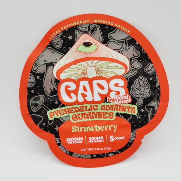 Caps by Good Morels Psychedelic Amanita Mushroom Gummies - Strawberry