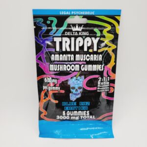 Trippy Blu Raz Erotika Amanita Muscaria Mushroom Gummies