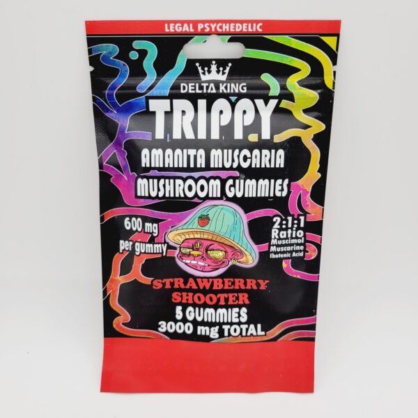 Trippy Strawberry Shooter Amanita Muscaria Mushroom Gummies